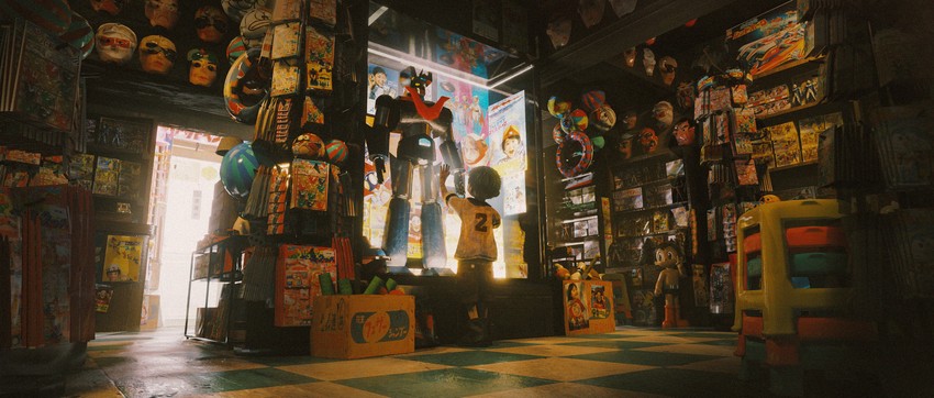 godzilla, hello kitty, ultraman, mazinger z, atom, and 7 more (original and 15 more) drawn by marceau_nakayama