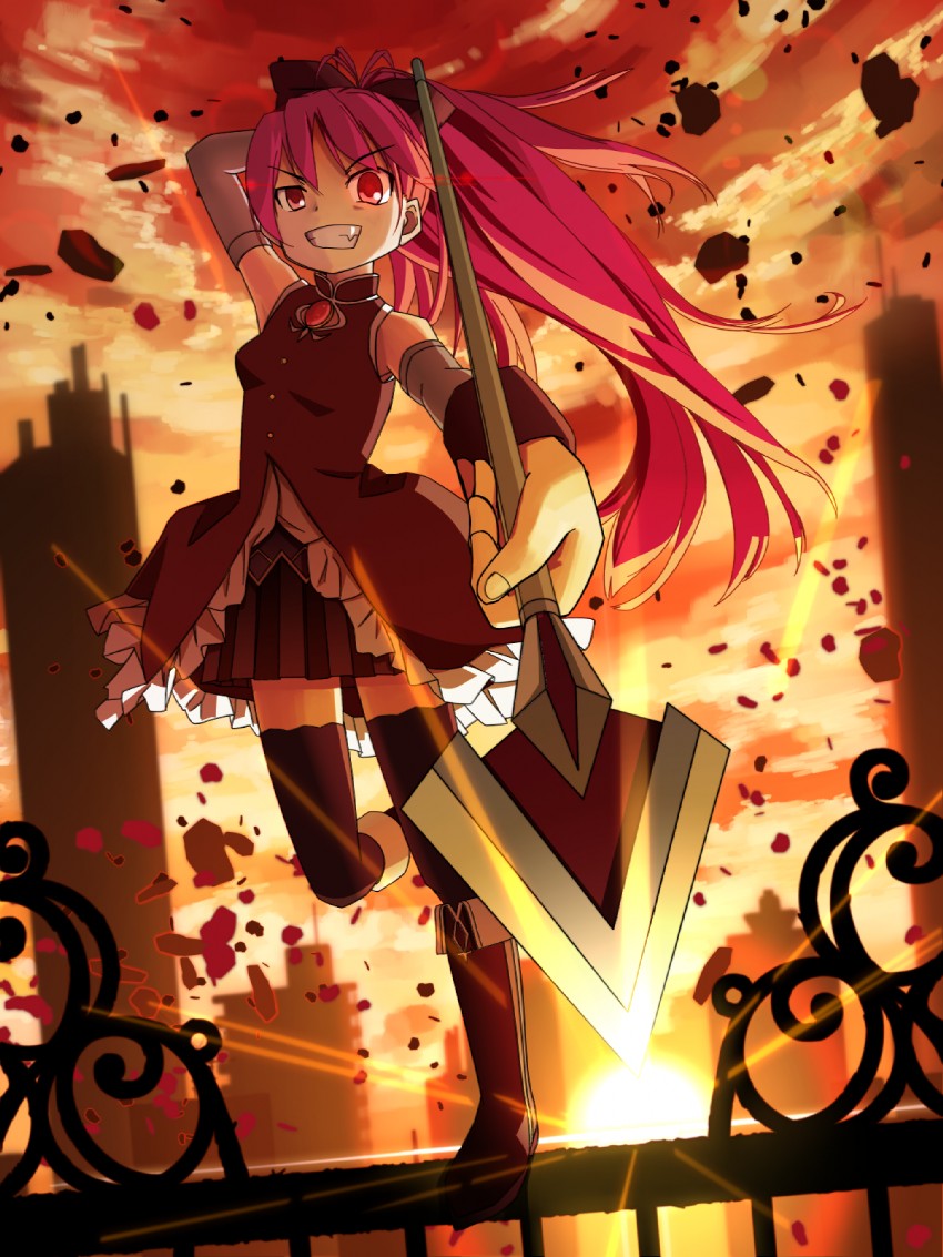 sakura kyoko (mahou shoujo madoka magica) drawn by yuna_gram