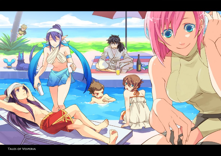 yuri lowell, estellise sidos heurassein, tear grants, luke fon fabre, rita mordio, and 10 more (tales of and 2 more) drawn by eterno