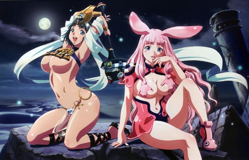 menace, ancient princess menace, melona, protean assassin melona, and setra (queen's blade) drawn by rin-sin