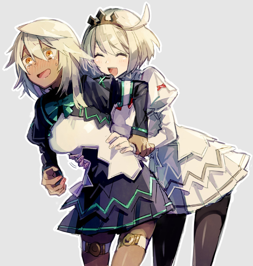 ramlethal valentine and elphelt valentine (guilty gear and 1 more) drawn by suzunashi