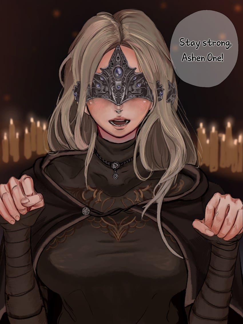 fire keeper (dark souls and 1 more) drawn by kkghost_tv