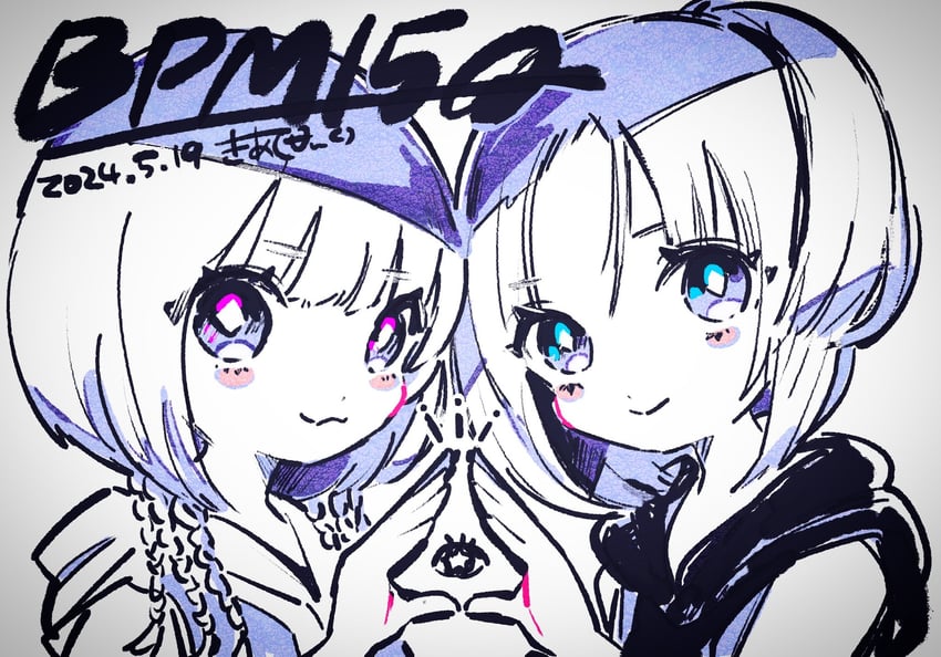 nicamoq and ichigo rinahamu (real life and 1 more) drawn by kiato