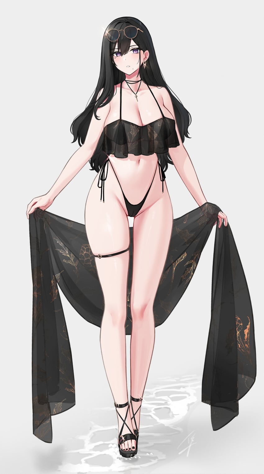 classy-black-haired girl (original) drawn by hayabusa_(vert_320)