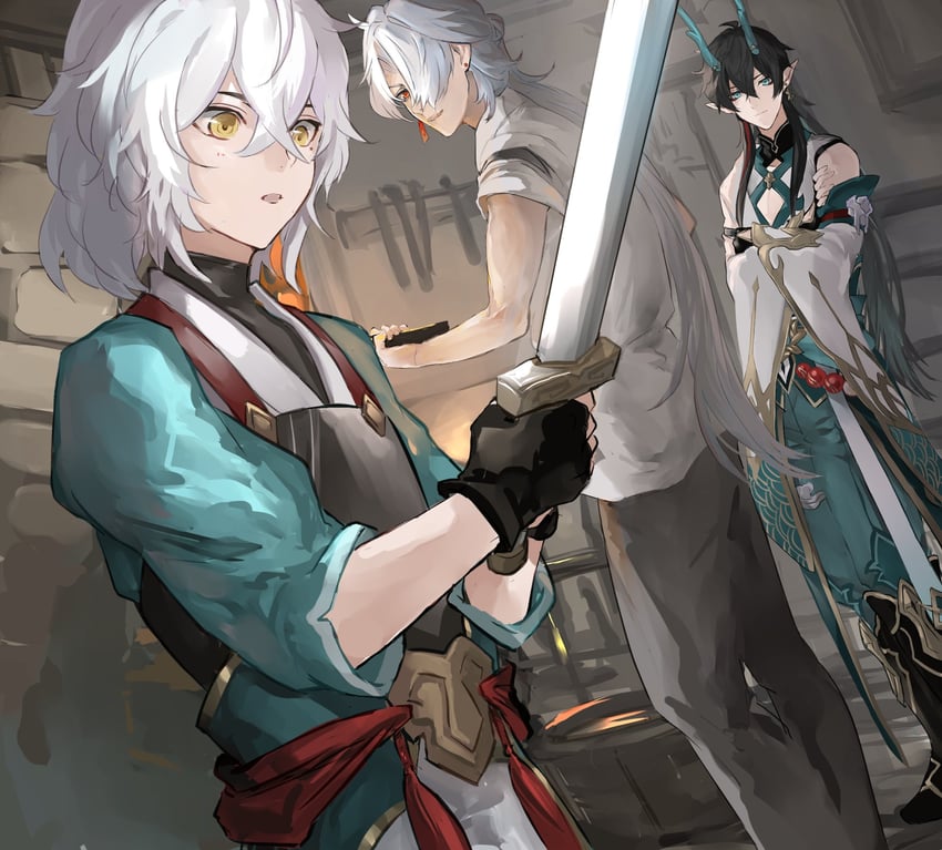 dan heng, blade, jing yuan, and yingxing (honkai and 1 more) drawn by penyo1989