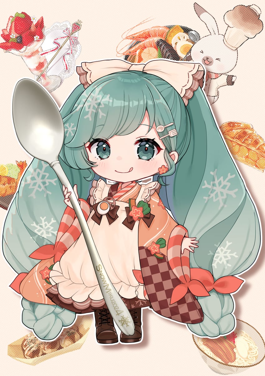 hatsune miku, yuki miku, and rabbit yukine (vocaloid) drawn by mofmama