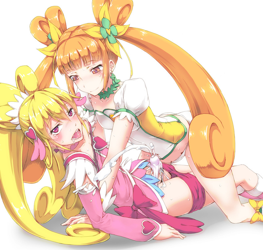 aida mana, yotsuba alice, cure heart, and cure rosetta (precure and 1 more) drawn by dawy