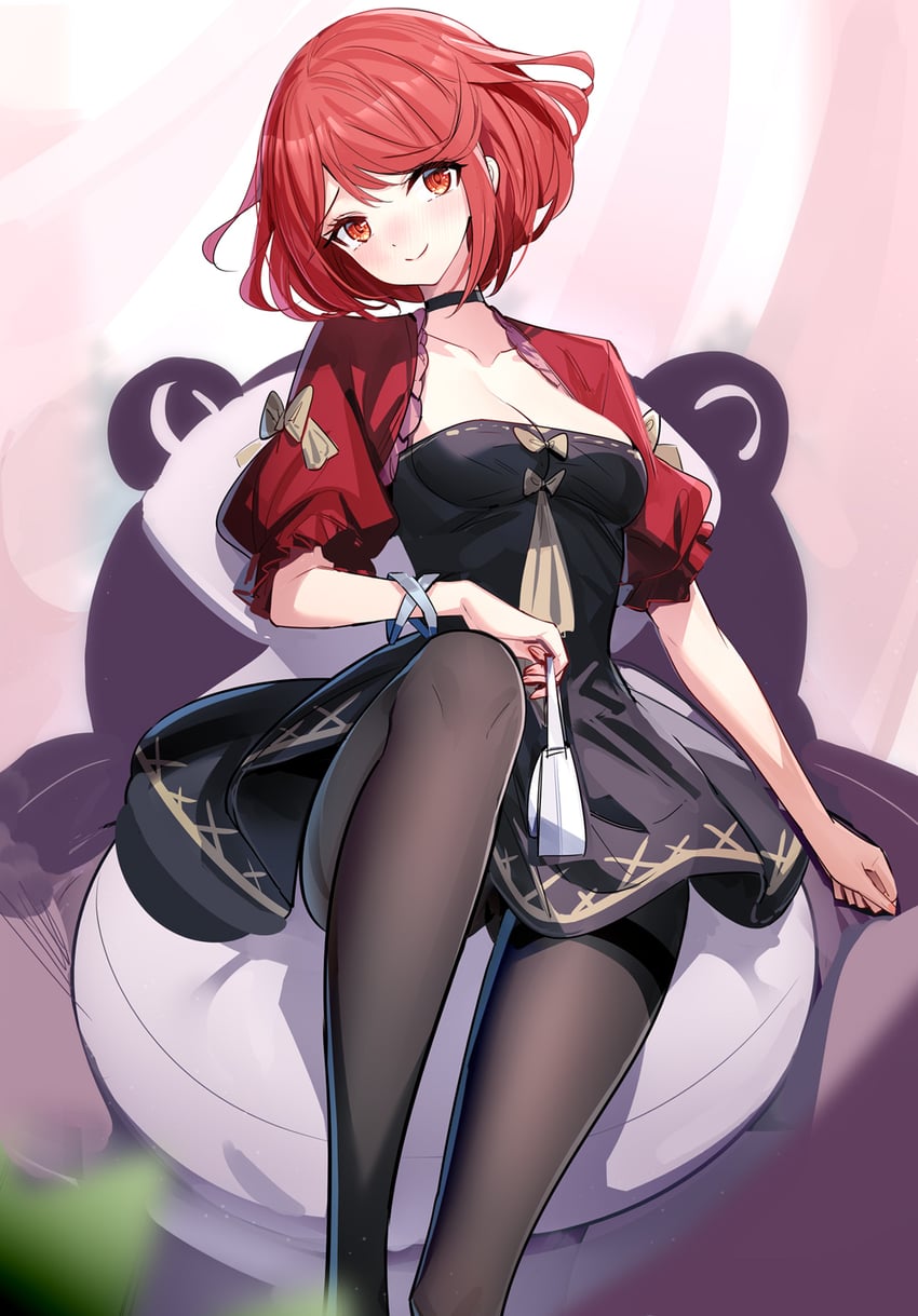 pyra (xenoblade chronicles and 1 more) drawn by ririko_(zhuoyandesailaer)