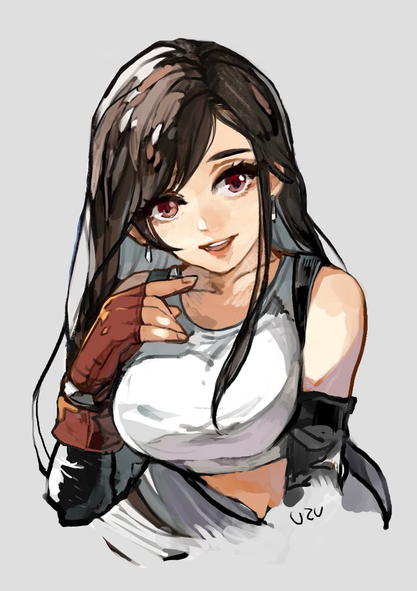 tifa lockhart (final fantasy and 1 more) drawn by uzutanco