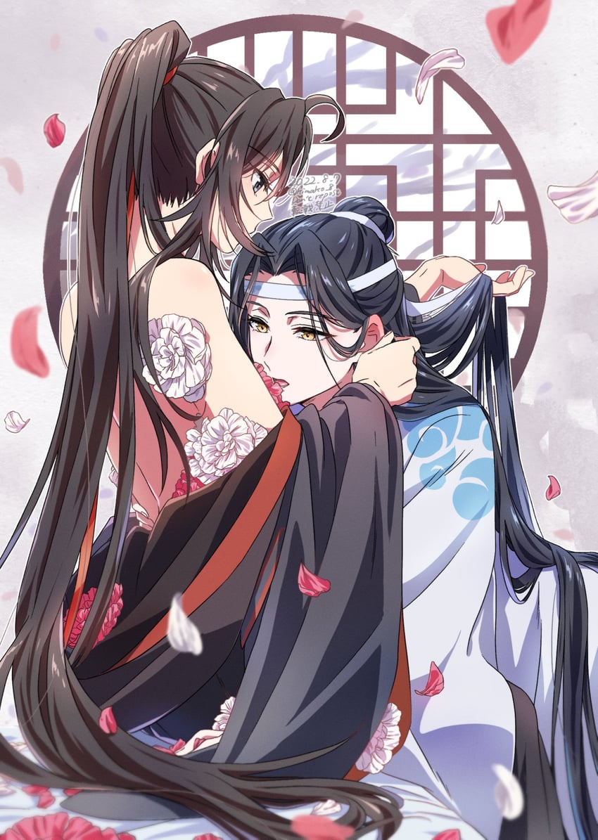 wei wuxian and lan wangji (modao zushi) drawn by kimako_(kimako_8)
