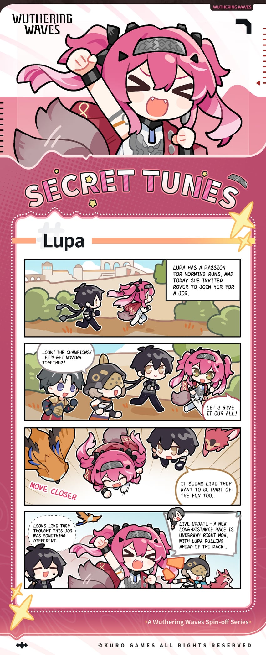 rover, male rover, and lupa (wuthering waves) drawn by fanniko