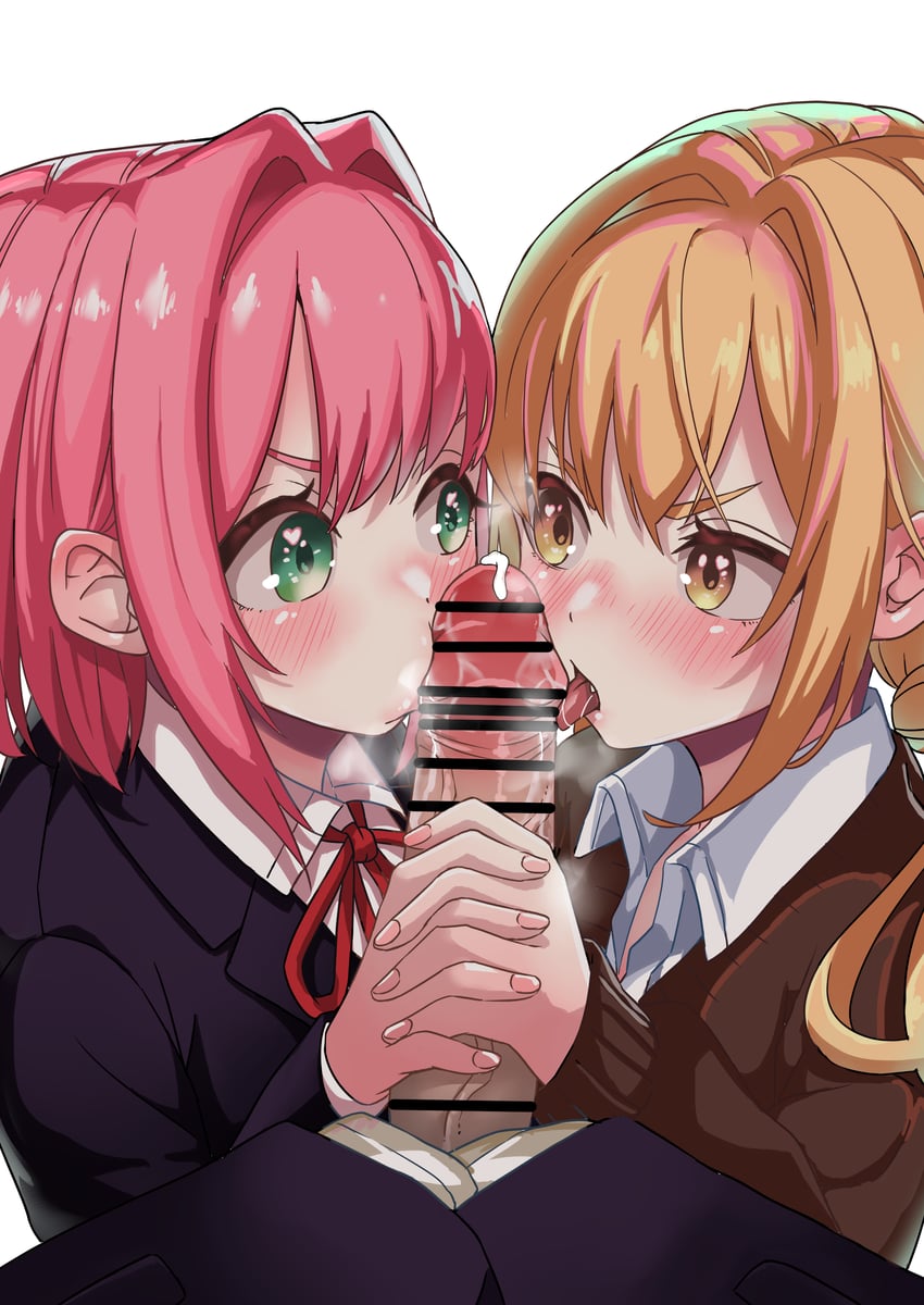 hanazono hakari and inda karane (kimi no koto ga dai dai dai dai daisuki na 100-nin no kanojo) drawn by shashadog18