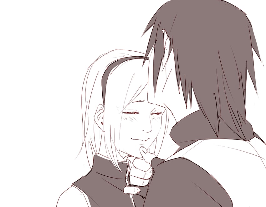 haruno sakura and uchiha sasuke (naruto and 1 more) drawn by zifletts