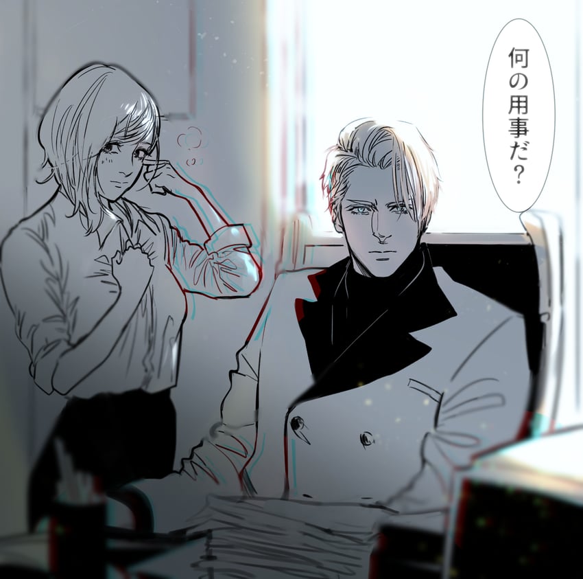 rufus shinra and elena (final fantasy and 1 more) drawn by karameruderei