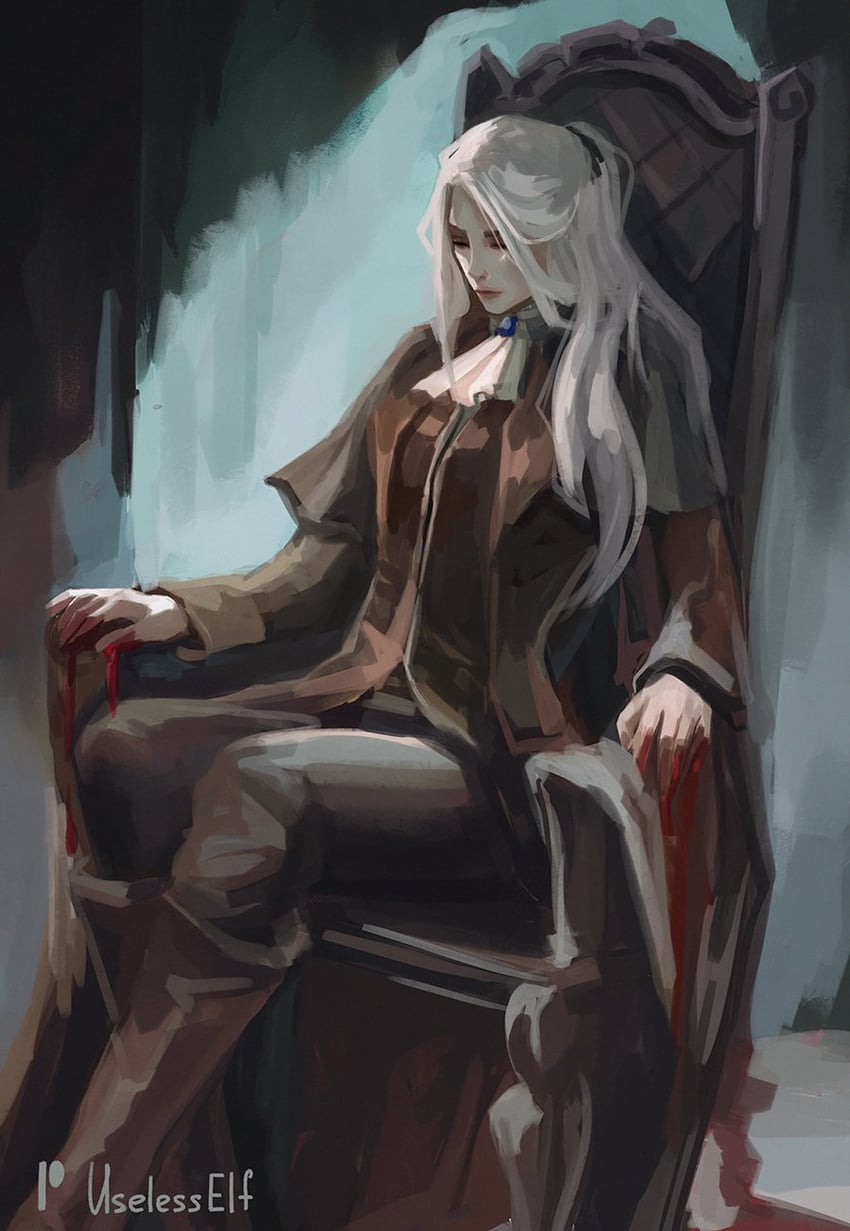 lady maria of the astral clocktower (bloodborne) drawn by useless_elf
