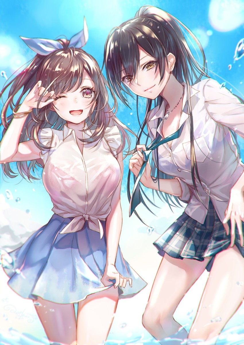 shirase sakuya and tsukioka kogane (idolmaster and 1 more) drawn by ao+beni