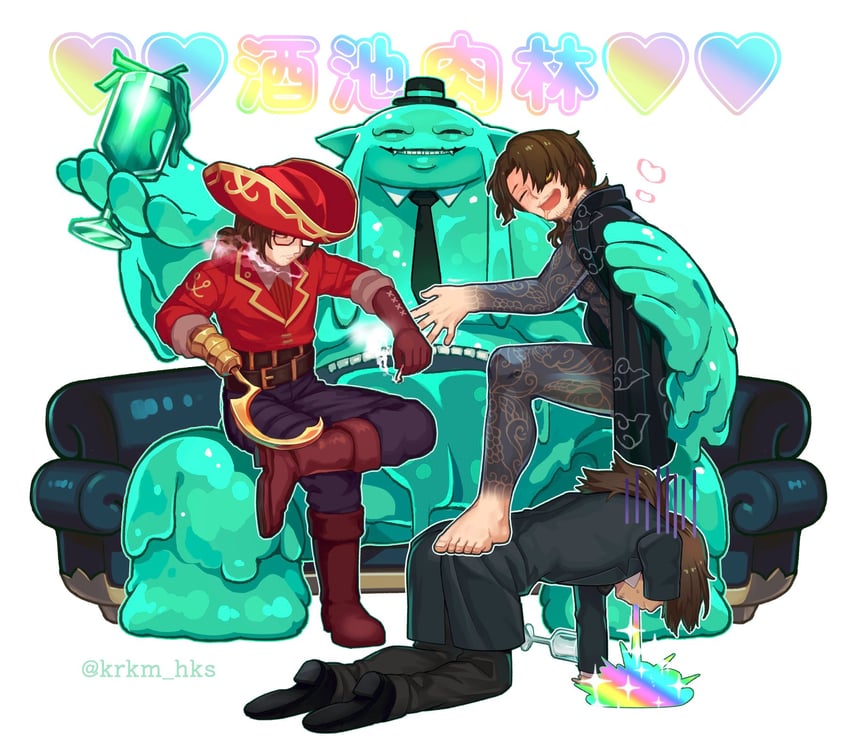 gregor and fairy gentleman (project moon and 1 more) drawn by krkm_hks