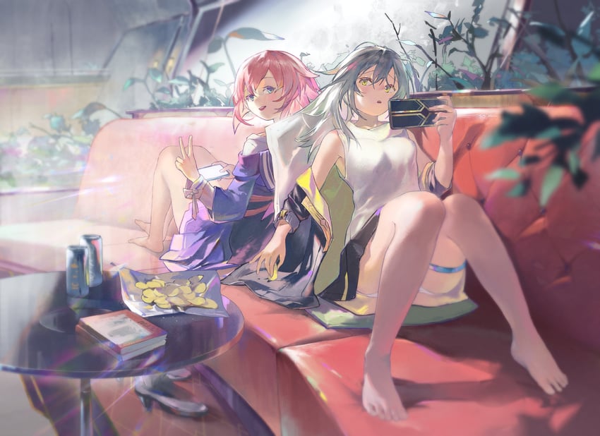trailblazer, stelle, and march 7th (honkai and 1 more) drawn by yorikoma