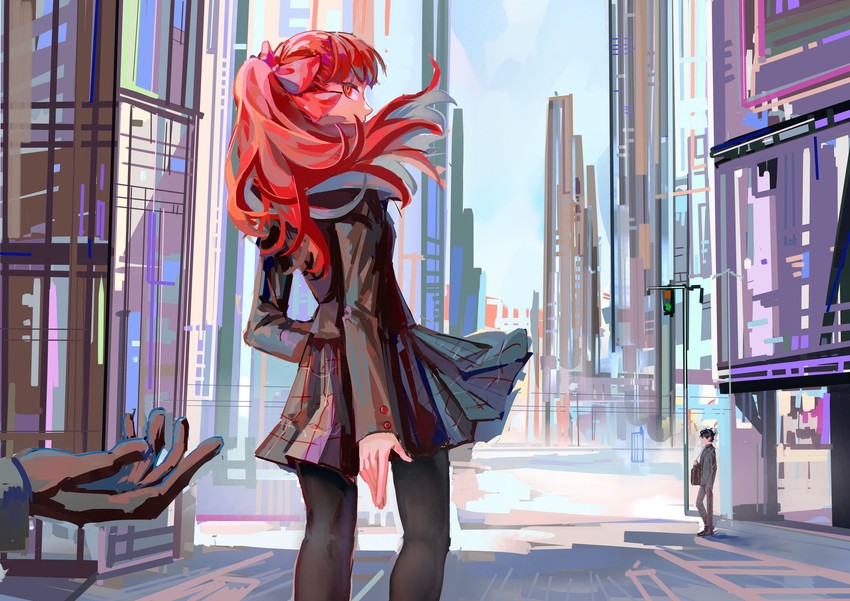 amamiya ren and yoshizawa kasumi (persona and 2 more) drawn by wilmer_yi