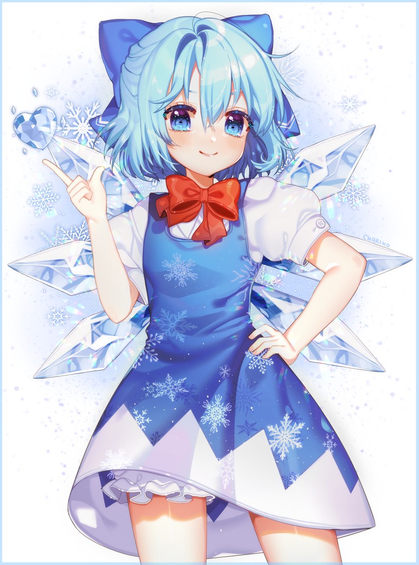 cirno (touhou) drawn by chariko