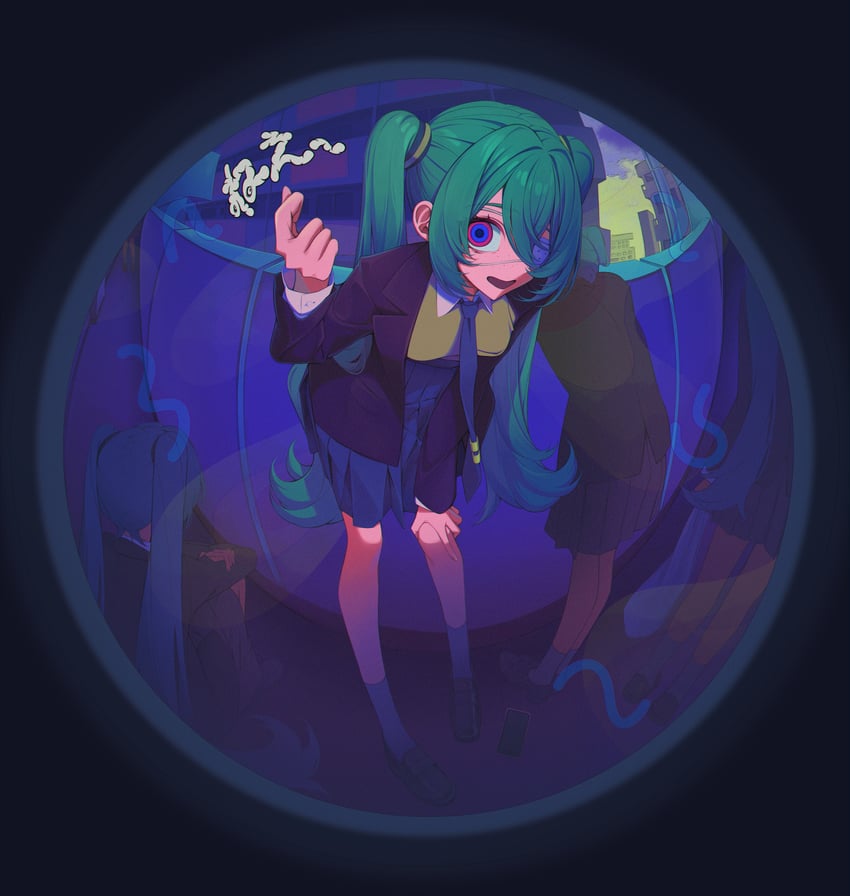 hatsune miku (vocaloid and 1 more) drawn by sora_(men0105)