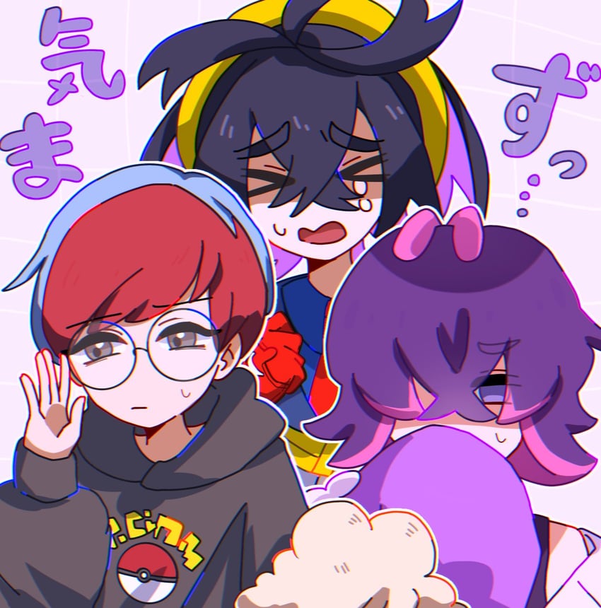 kieran, penny, and dot (pokemon and 2 more) drawn by seiun_(hoshigumo_72)
