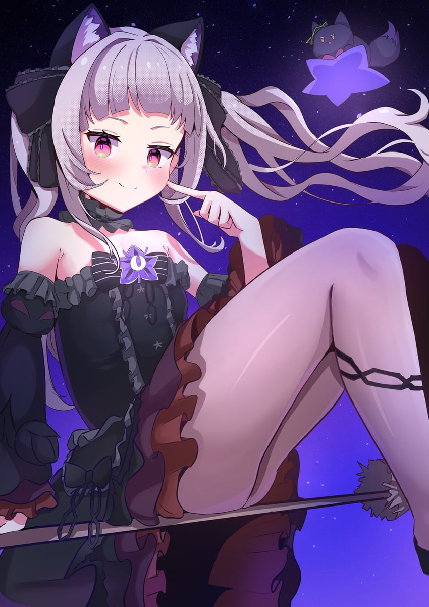 murasaki shion and shiokko (hololive) drawn by inarimochi_(inari_moti)