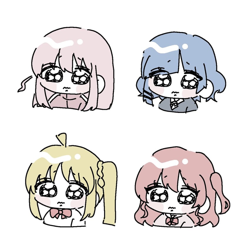 gotoh hitori, kita ikuyo, ijichi nijika, and yamada ryo (bocchi the rock!) drawn by poco_(0221_h)
