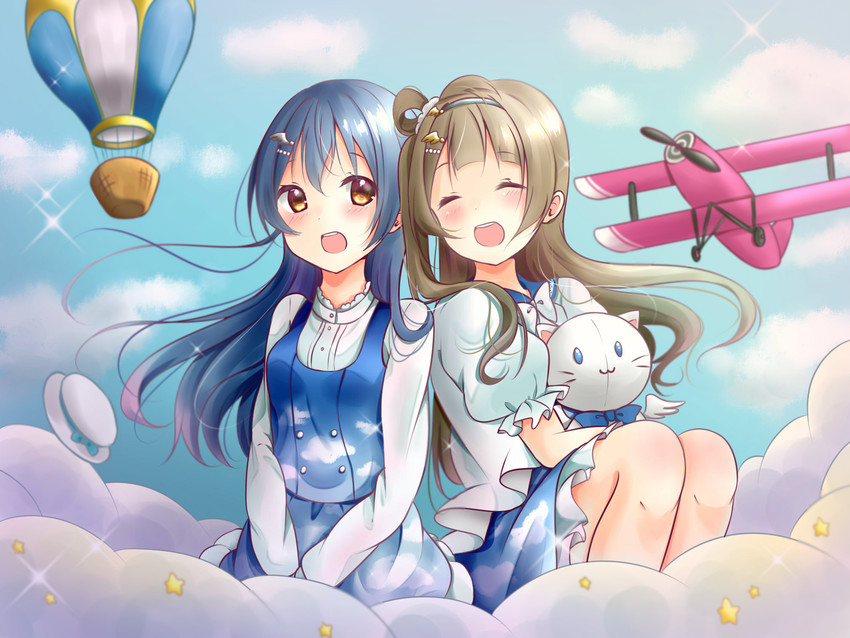 sonoda umi and minami kotori (love live! and 2 more) drawn by ekurea_(user_znkr7274)
