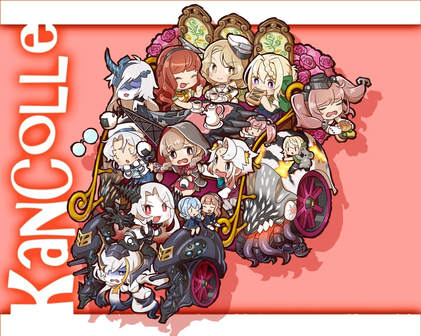 fairy, atlanta, gotland, shinshuu maru, perth, and 8 more (kantai collection and 1 more) drawn by chaki_(teasets)