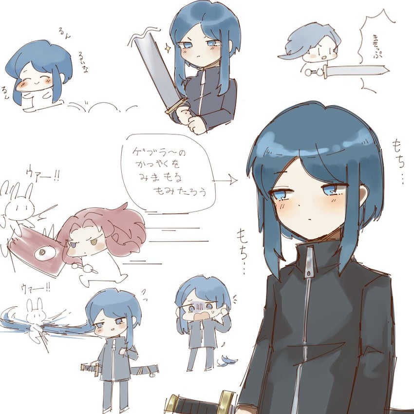 gebura and bari (project moon and 1 more) drawn by porccu_200g