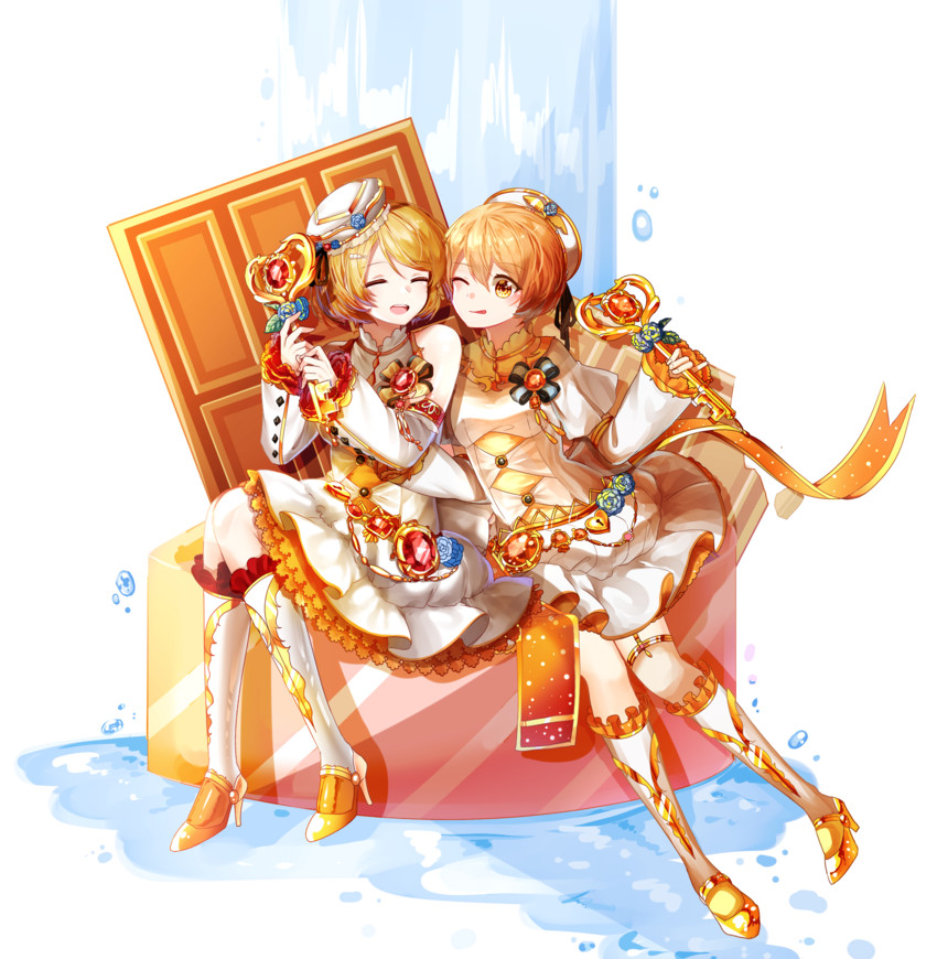hoshizora rin and koizumi hanayo (love live! and 2 more) drawn by lepoule