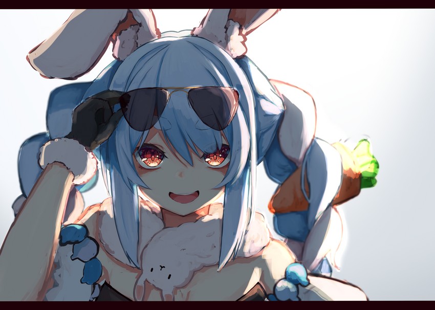 usada pekora and don-chan (hololive) drawn by inre_kemomimi