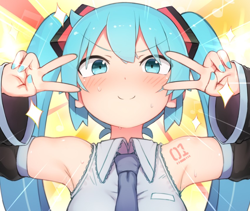 hatsune miku (fate and 2 more) drawn by abmayo