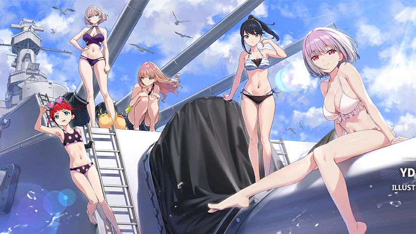 manjuu, takarada rikka, shinjou akane, minami yume, mujina, and 1 more (azur lane and 3 more) drawn by yd_(orange_maru)