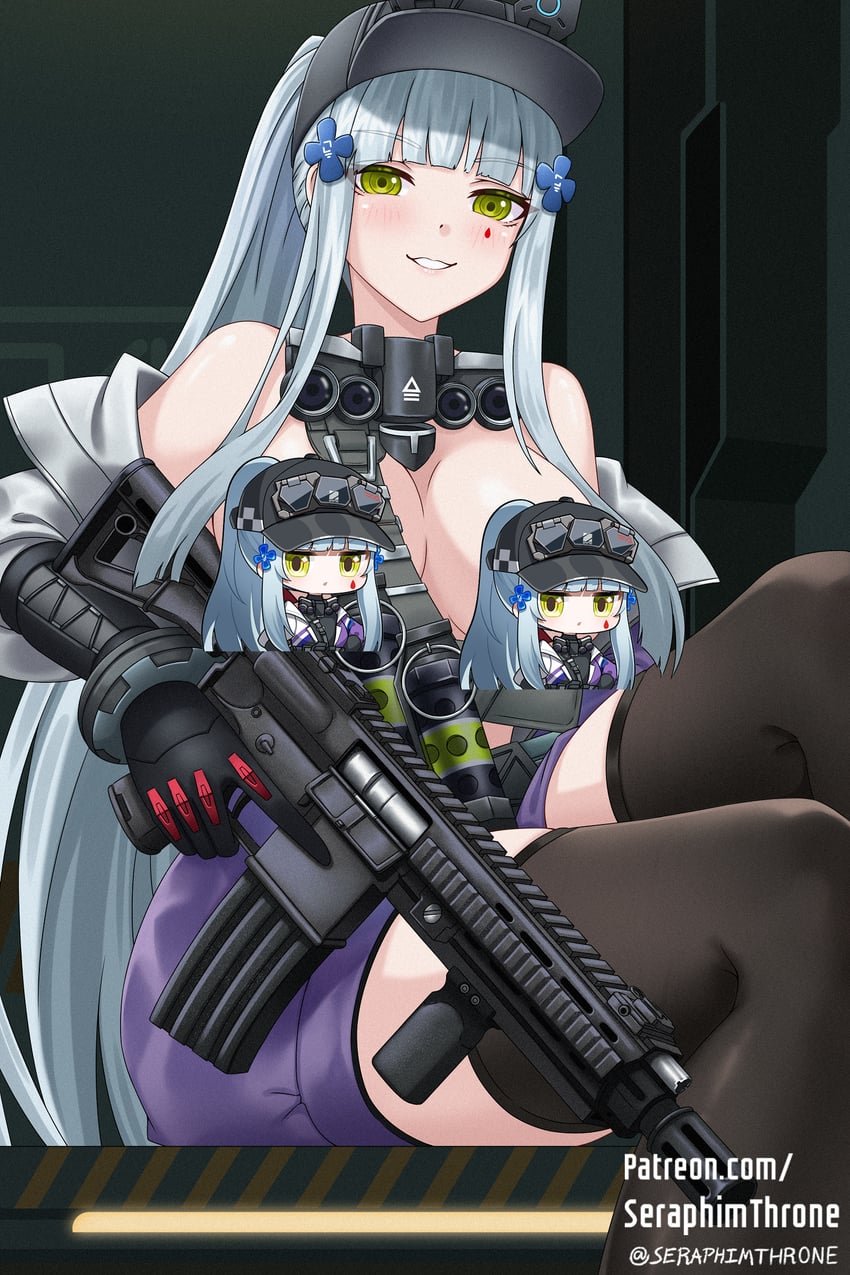 hk416 and klukai (girls' frontline and 1 more) drawn by seraphim_throne