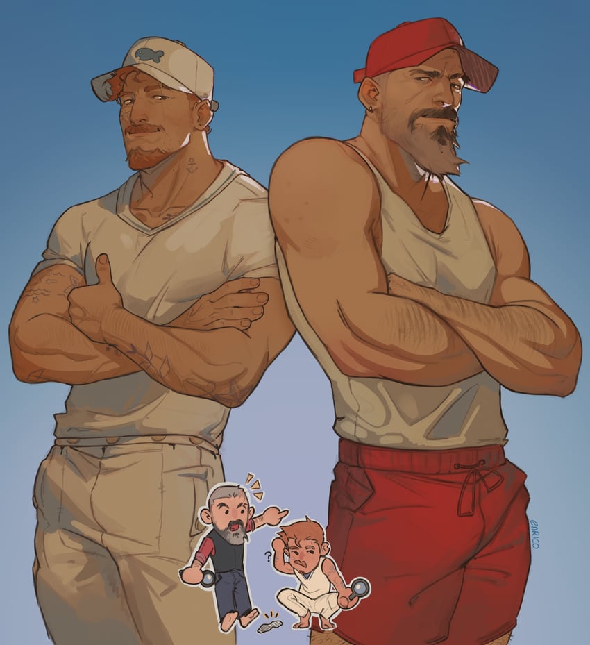 edgar and jose (original) drawn by enri_(ceinordraws)