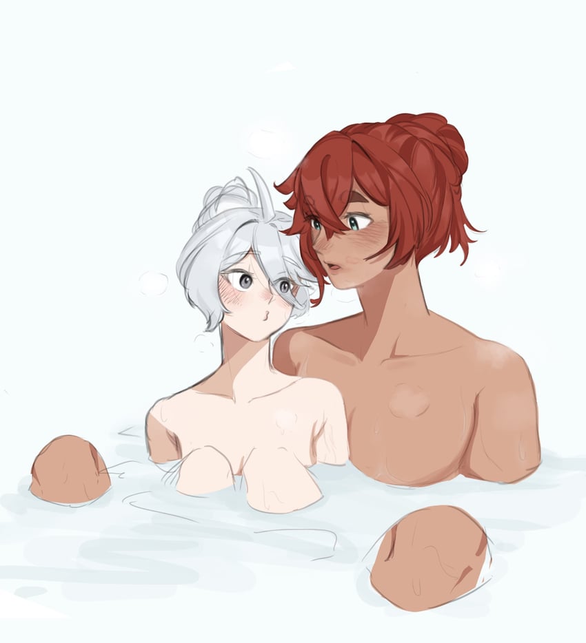suletta mercury and miorine rembran (gundam and 1 more) drawn by qnhuw