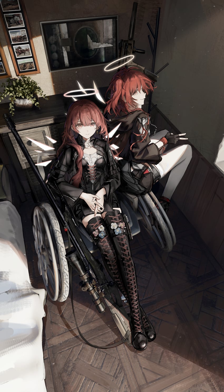 exusiai, lemuen, and exusiai the new covenant (arknights) drawn by nueegochi