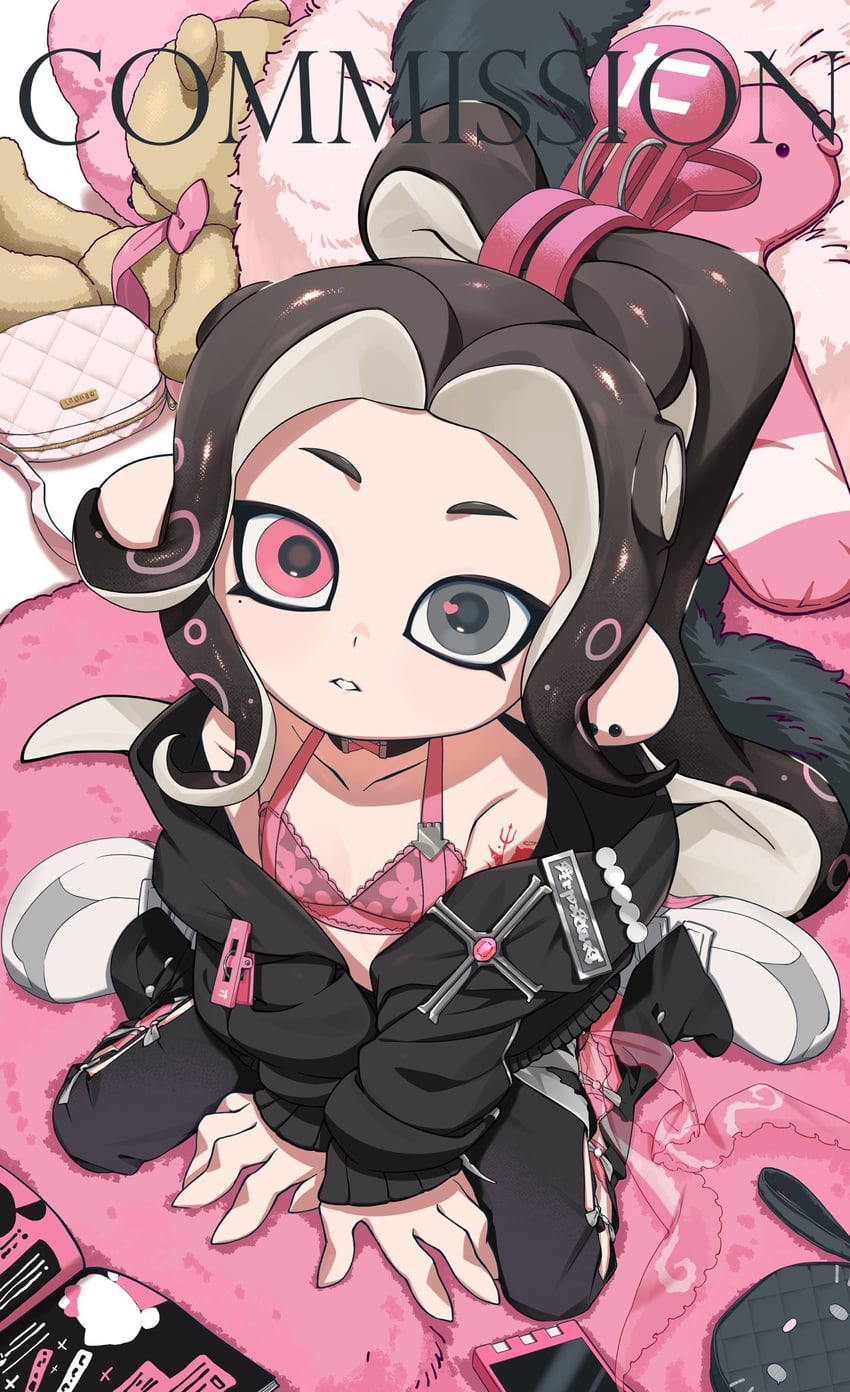 octoling player character and octoling girl (splatoon) drawn by congcongcon