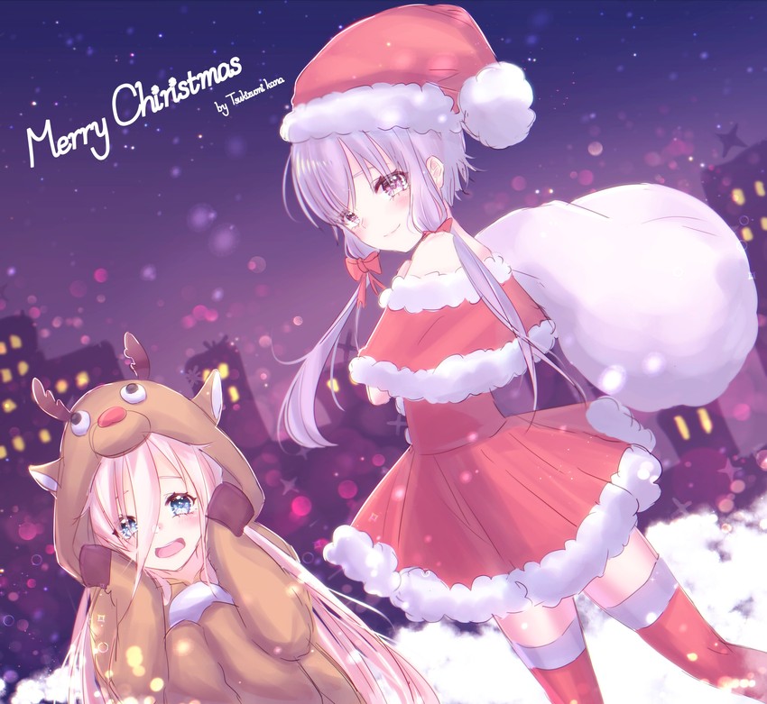 yuzuki yukari and ia (vocaloid and 1 more) drawn by tsukizuumi