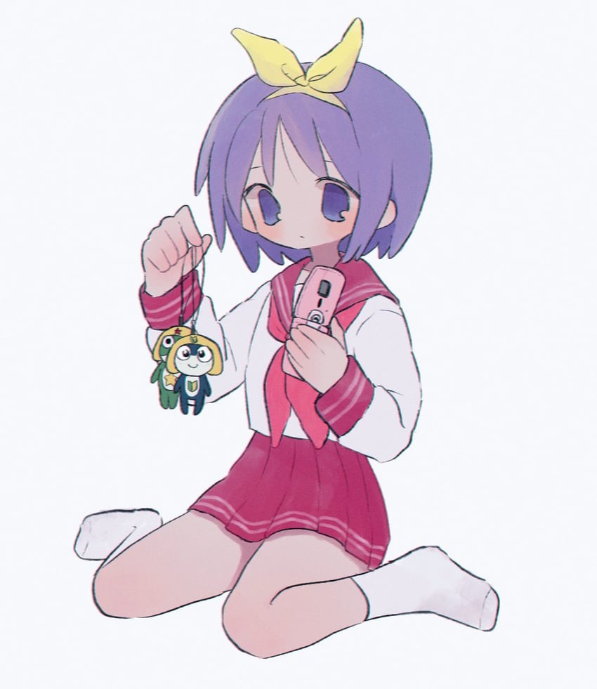 hiiragi tsukasa, keroro, and tamama (lucky star and 1 more) drawn by ri_(qrcode)