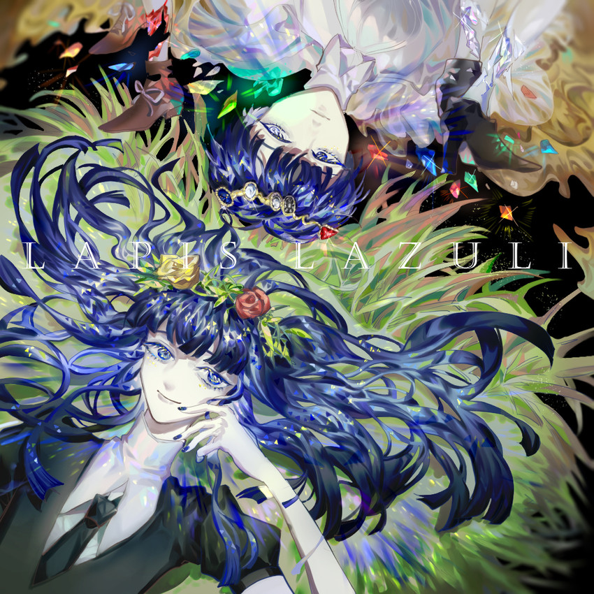 phosphophyllite, cinnabar, and antarcticite (houseki no kuni) drawn by inverseku