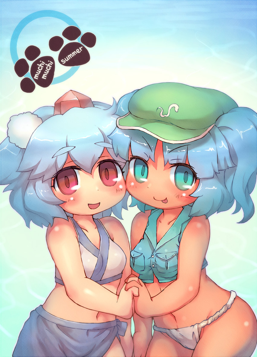 inubashiri momiji and kawashiro nitori (touhou) drawn by sankuma