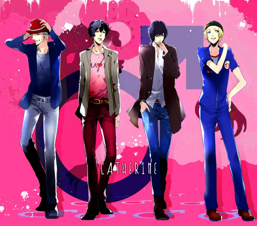 vincent brooks, tobias nebbins, jonathan ariga, and orlando haddick (catherine) drawn by futaba_hazuki
