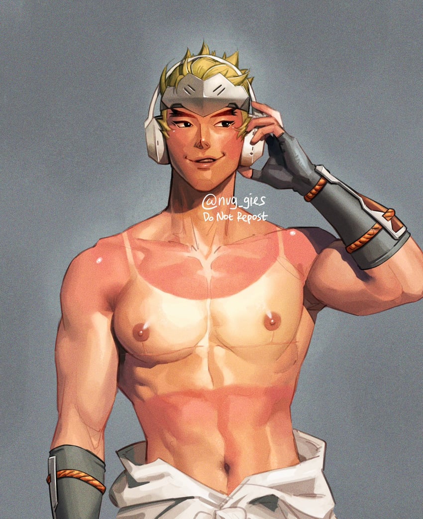 genji (overwatch and 1 more) drawn by nuggies_(nug_gies)