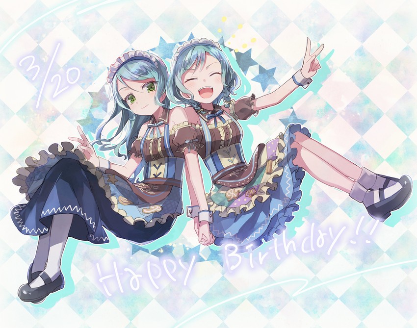 hikawa sayo and hikawa hina (bang dream!) drawn by makino_(727me727)