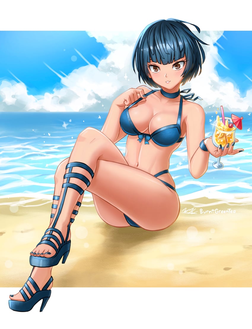 takemi tae (persona and 1 more) drawn by burnt_green_tea