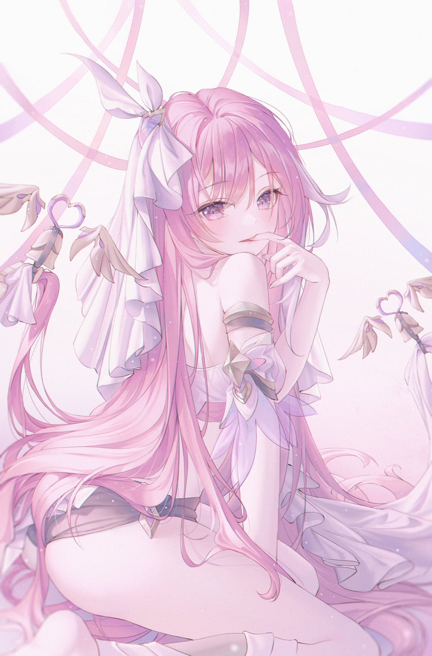 elysia (honkai and 1 more) drawn by amaroku_neko