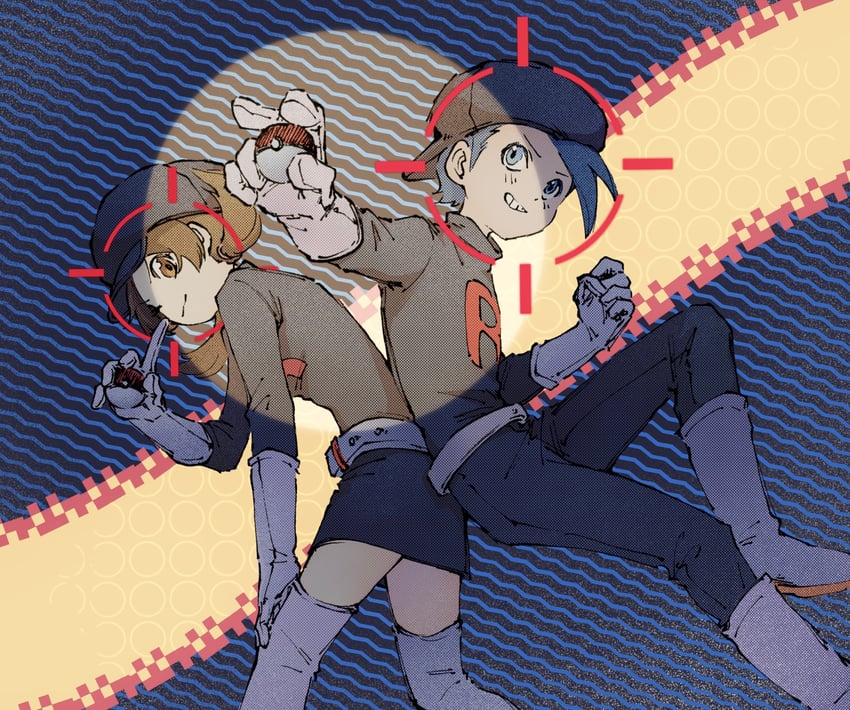 ethan and lyra (pokemon and 1 more) drawn by tan_carbonnn
